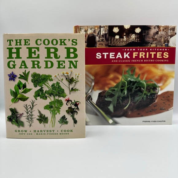 French Bistro Cookbook Lot 2 Steak Frites Herb Garden DK 2003 2010 Hardcover - Picture 10 of 10